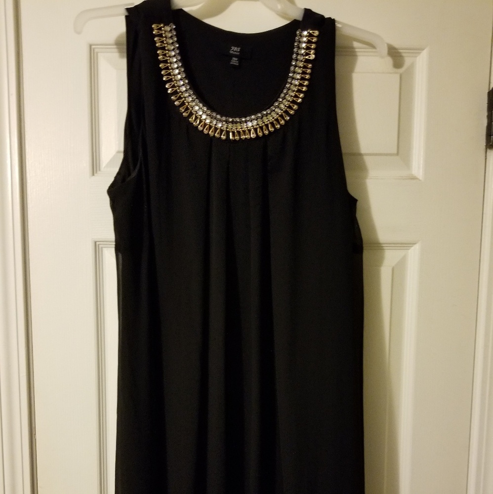 Black embellished dress